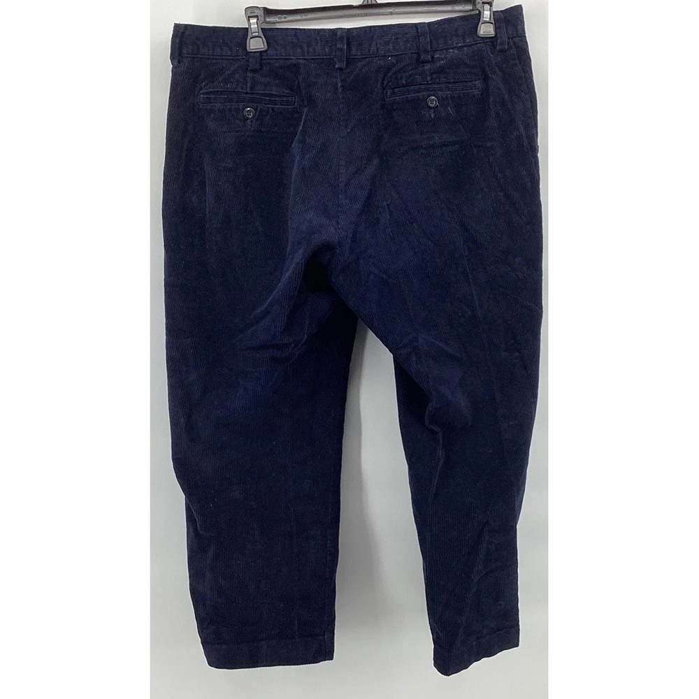 LL Bean Classic Fit Corduroy Pants Navy Blue Men Size 38  Academia Preppy - Picture 2 of 6